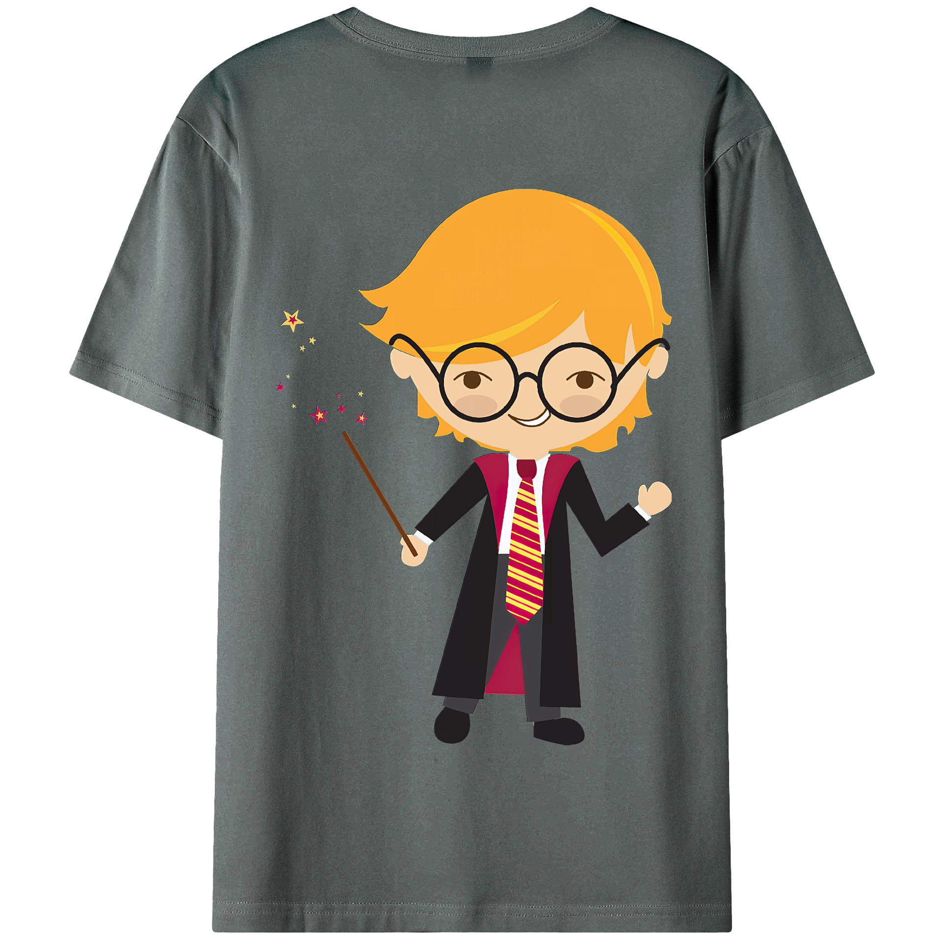（画像用） Harry Potter ハリー・ポッターシリーズ 綿100％半袖Tシャツ（背面プリント）